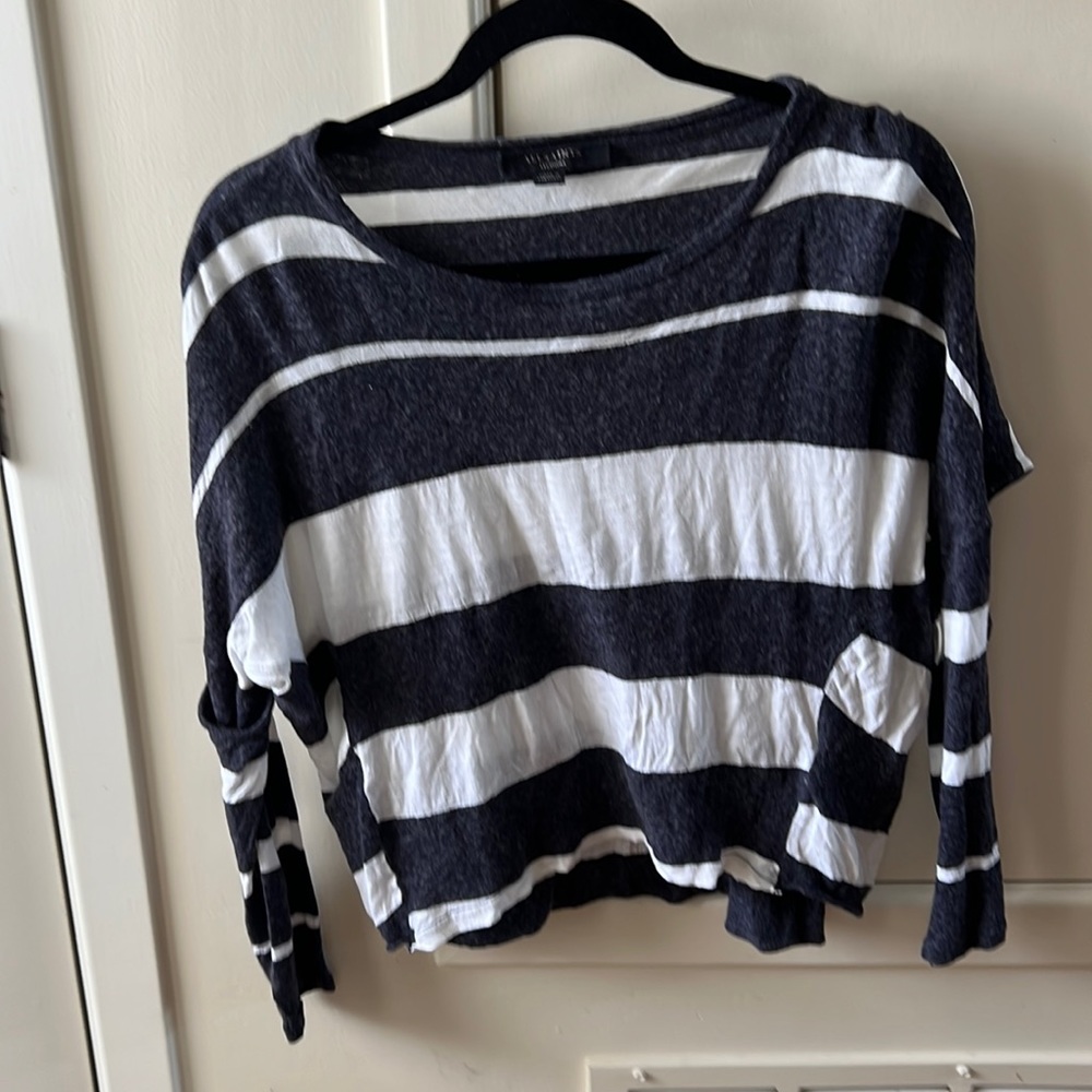 All saints long sleeve stripe shirt